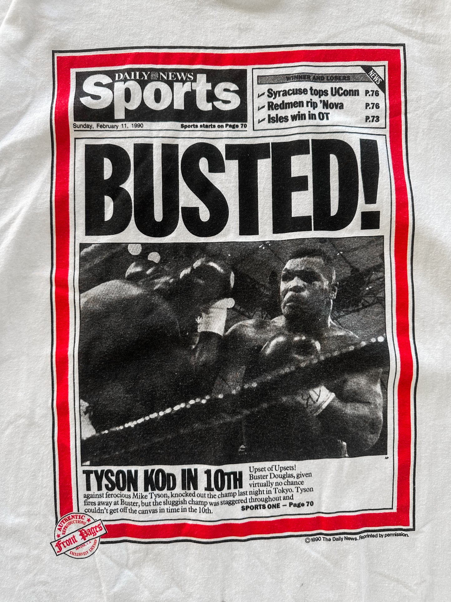 1990's Mike Tyson Newspaper T-Shirt